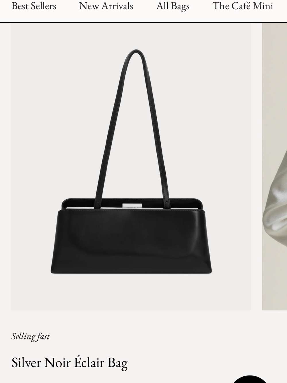 Verafied Silver Noir Éclair Bag